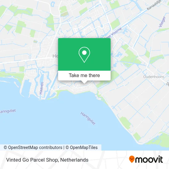 Vinted Go Parcel Shop map