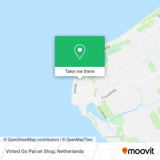 Vinted Go Parcel Shop map
