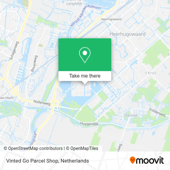 Vinted Go Parcel Shop map