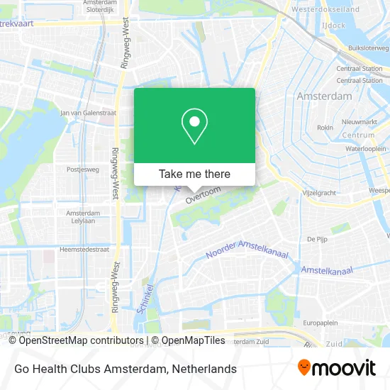Go Health Clubs Amsterdam map