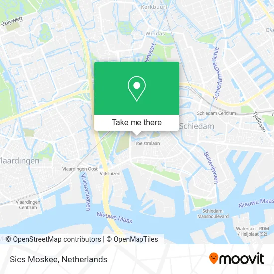 Sics Moskee map