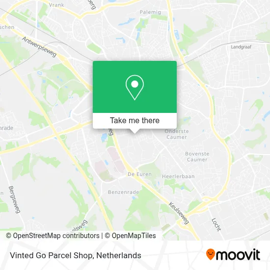 Vinted Go Parcel Shop map