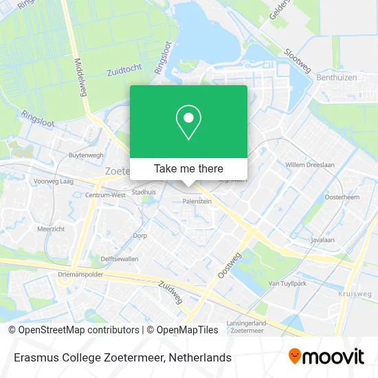 Erasmus College Zoetermeer map