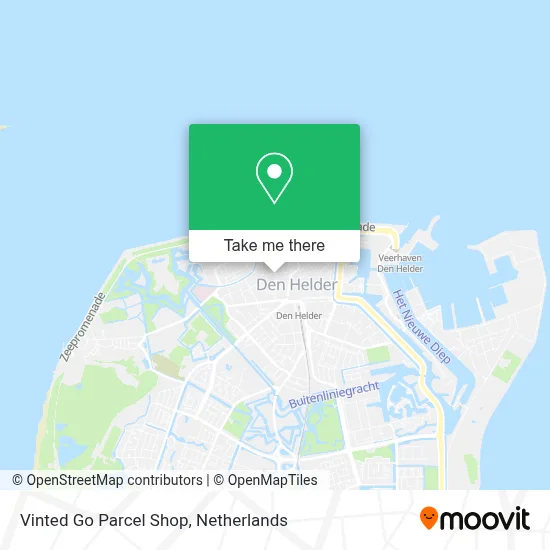 Vinted Go Parcel Shop map