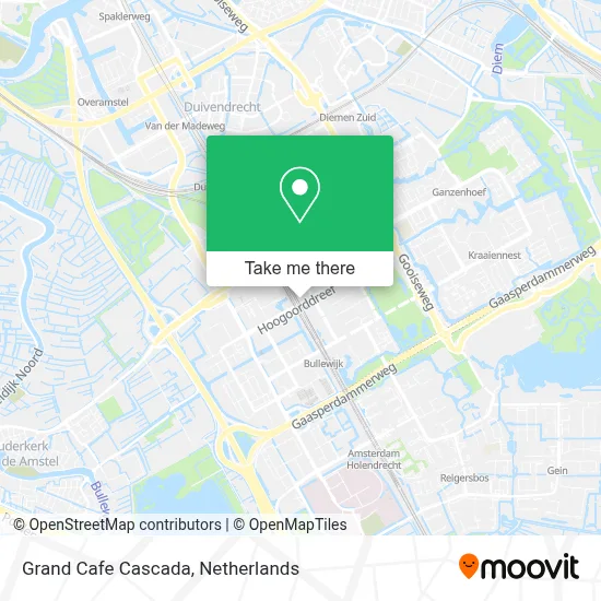 Grand Cafe Cascada map