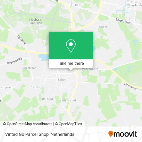 Vinted Go Parcel Shop map