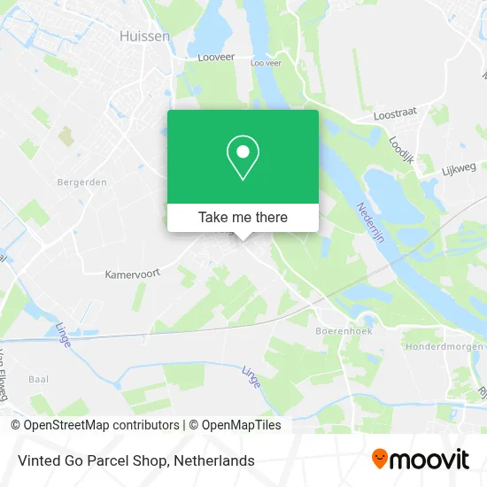 Vinted Go Parcel Shop map