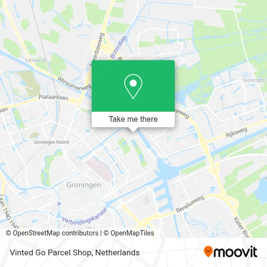 Vinted Go Parcel Shop map