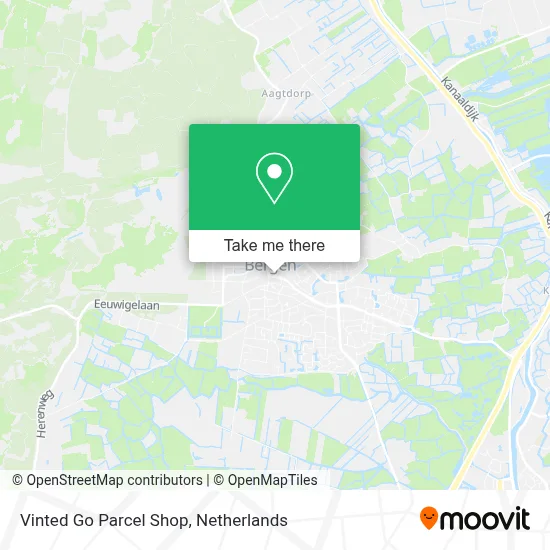Vinted Go Parcel Shop map