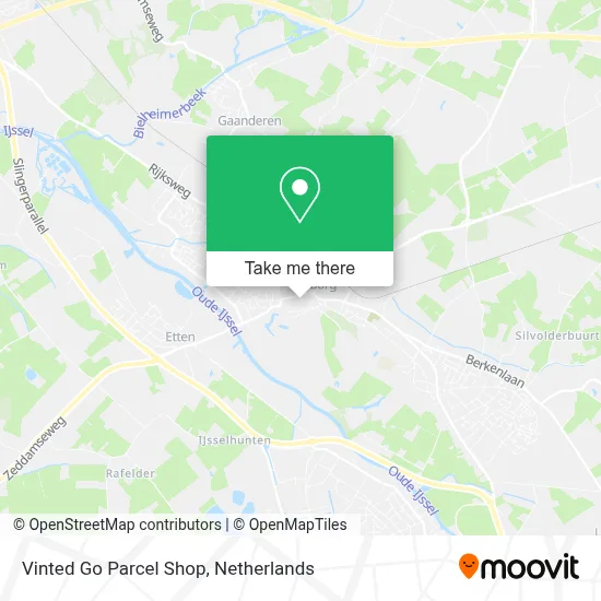 Vinted Go Parcel Shop map