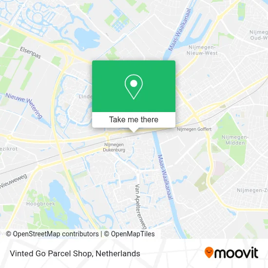 Vinted Go Parcel Shop map