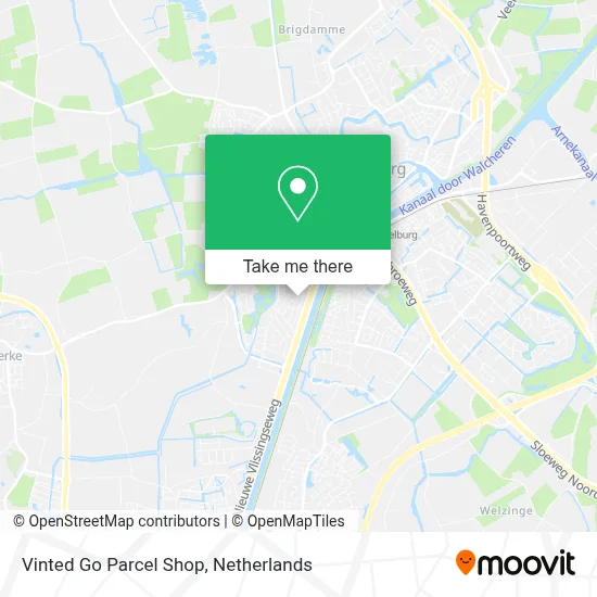 Vinted Go Parcel Shop map