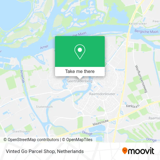 Vinted Go Parcel Shop map