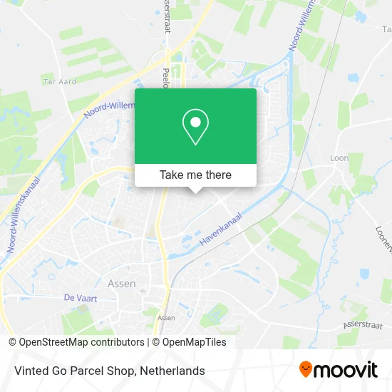 Vinted Go Parcel Shop map