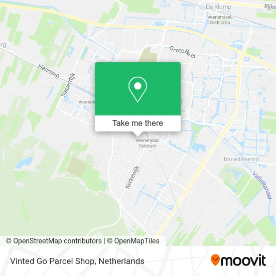 Vinted Go Parcel Shop map