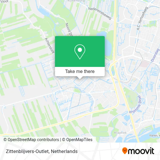 Zittenblijvers-Outlet map