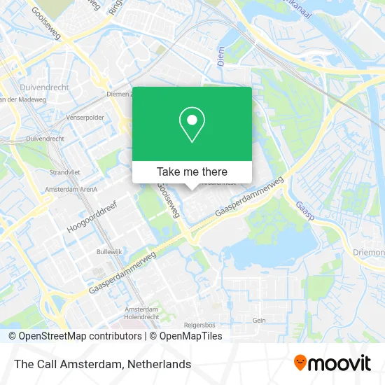 The Call Amsterdam map