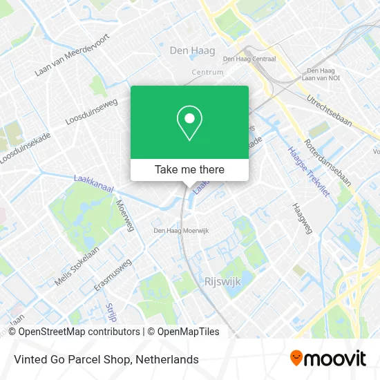 Vinted Go Parcel Shop map