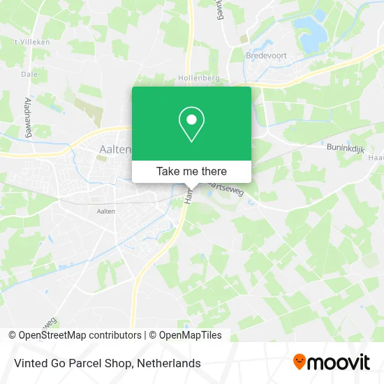 Vinted Go Parcel Shop map
