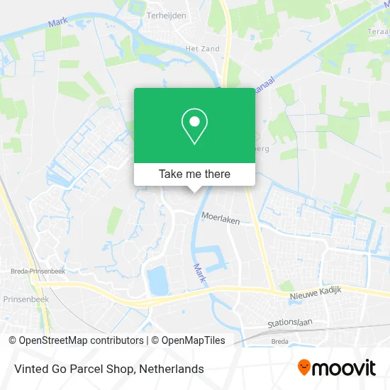 Vinted Go Parcel Shop map