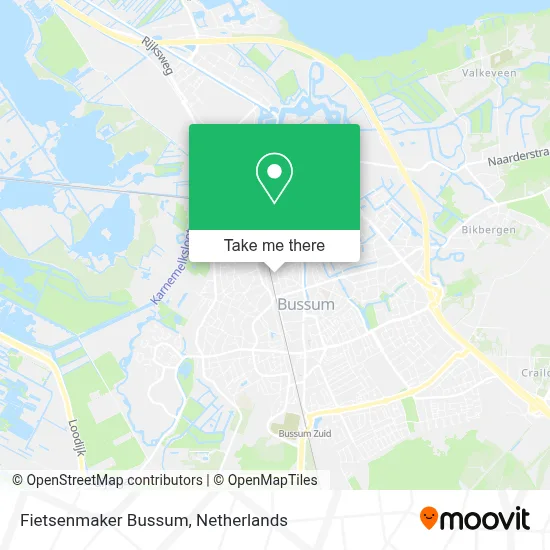 Fietsenmaker Bussum map
