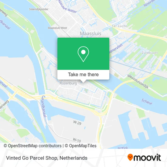 Vinted Go Parcel Shop map