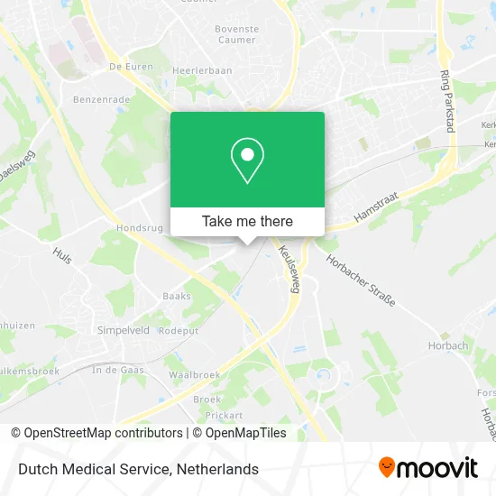 Dutch Medical Service map