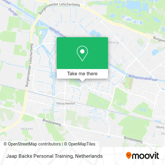 Jaap Backx Personal Training map