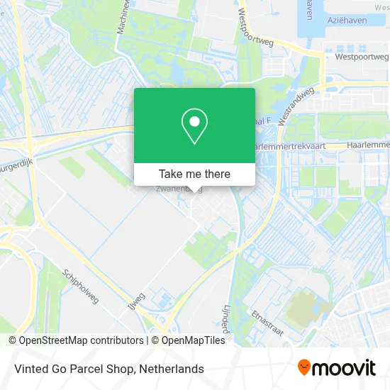 Vinted Go Parcel Shop map