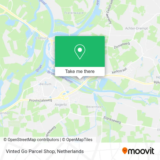 Vinted Go Parcel Shop map