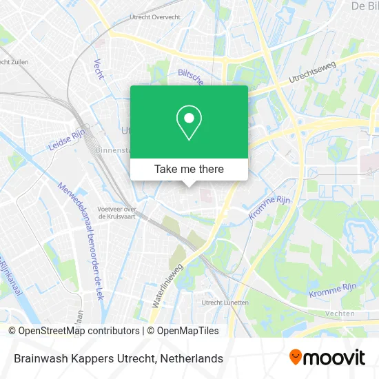Brainwash Kappers Utrecht map