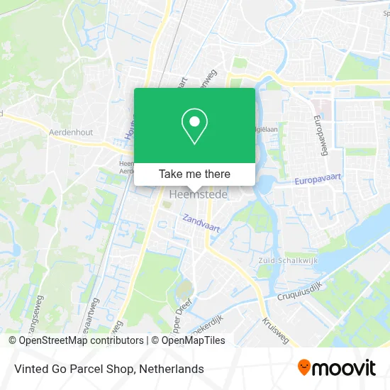 Vinted Go Parcel Shop map