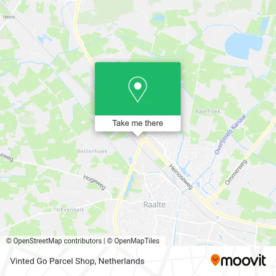 Vinted Go Parcel Shop map