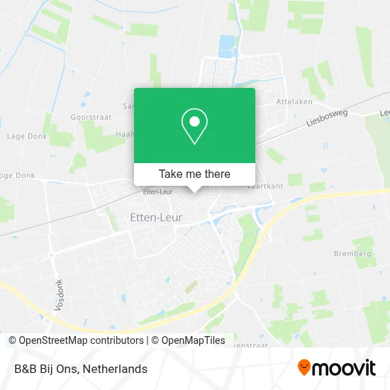 B&B Bij Ons map