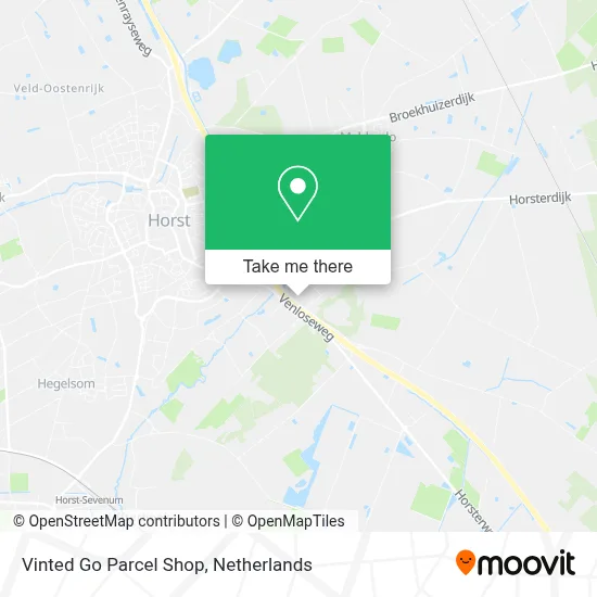 Vinted Go Parcel Shop map