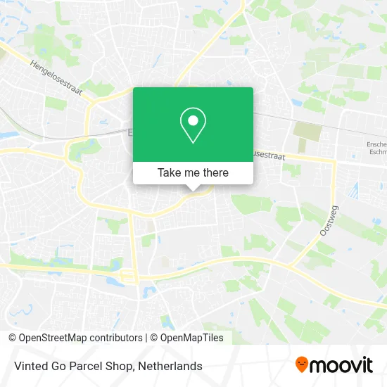 Vinted Go Parcel Shop map