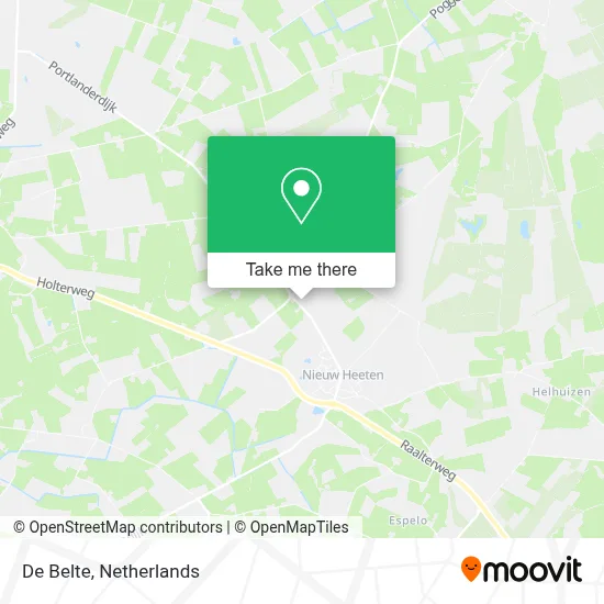 De Belte map