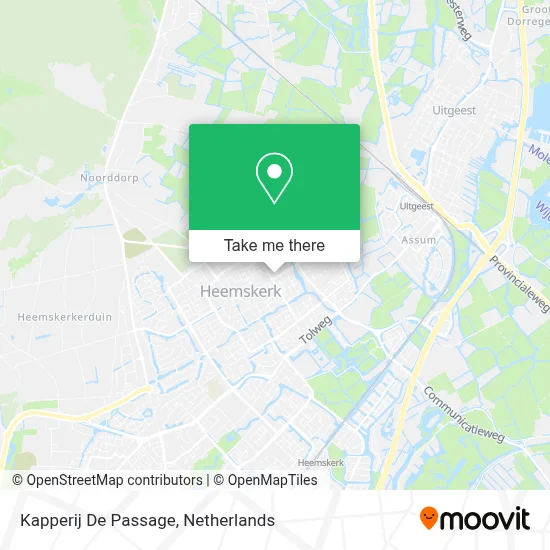 Kapperij De Passage map