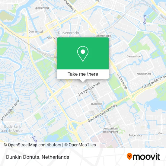Dunkin Donuts map