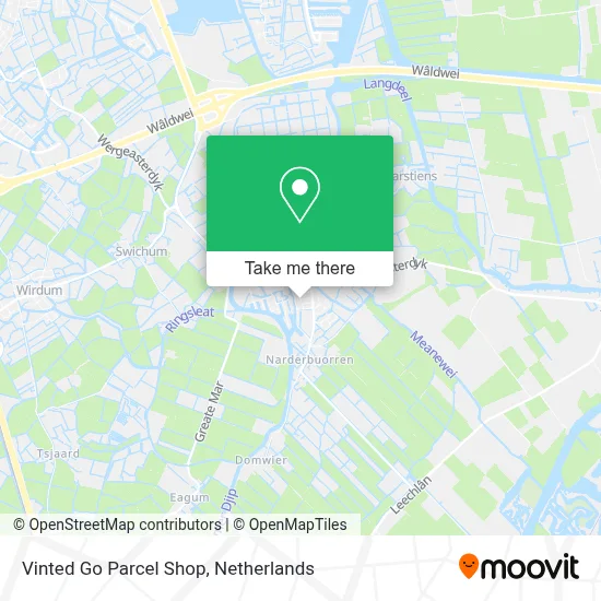 Vinted Go Parcel Shop map