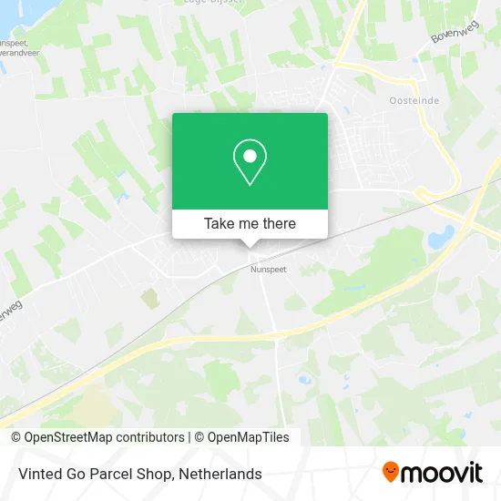 Vinted Go Parcel Shop map
