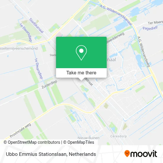 Ubbo Emmius Stationslaan map