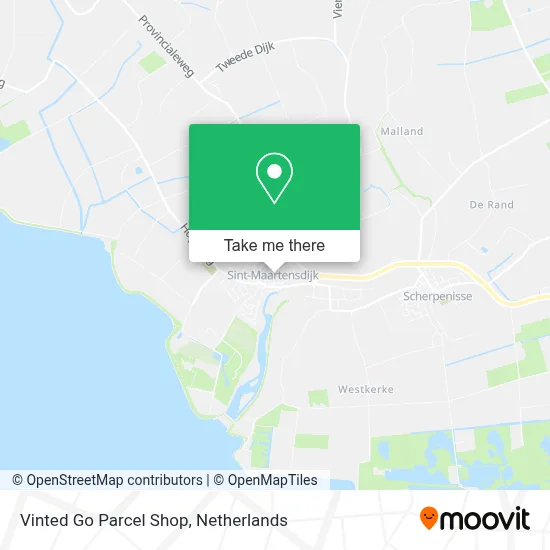 Vinted Go Parcel Shop map