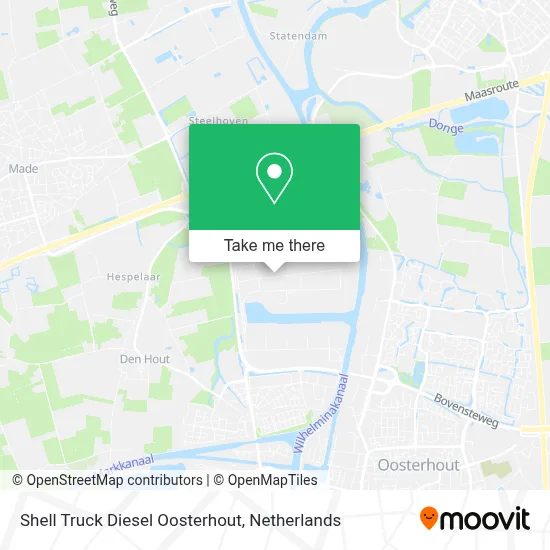 Shell Truck Diesel Oosterhout map