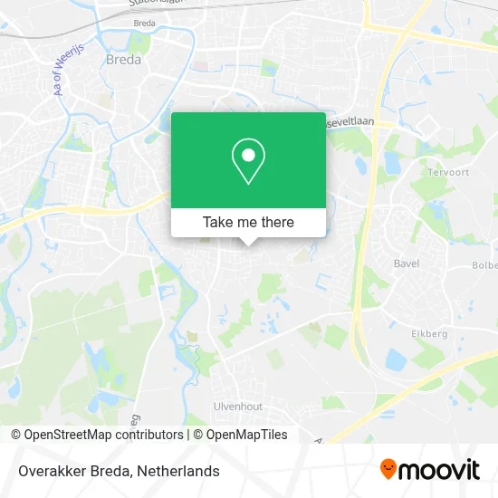 Overakker Breda map