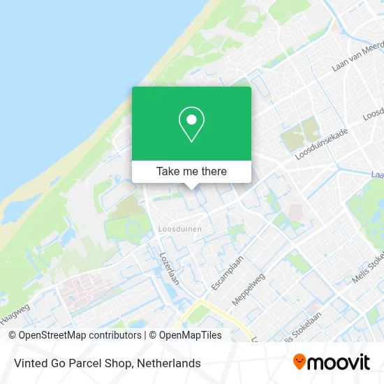 Vinted Go Parcel Shop map