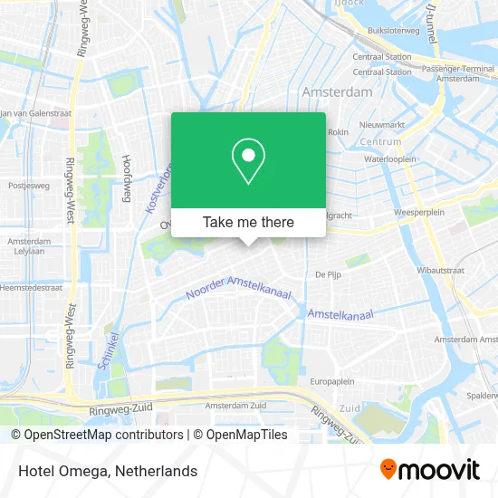 Hotel Omega map