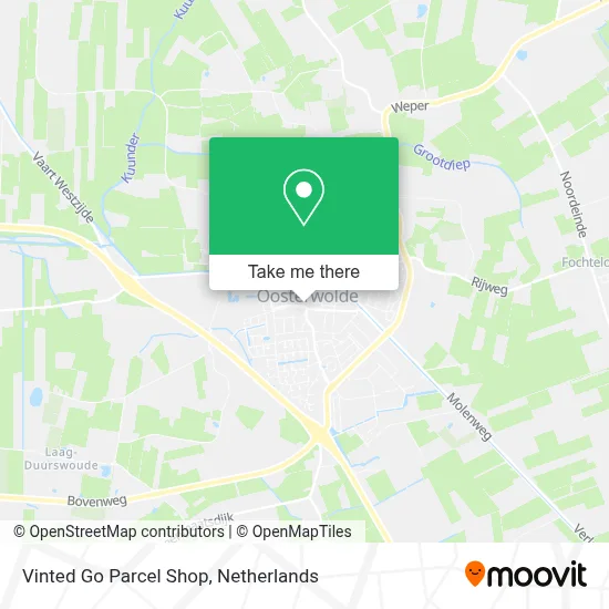 Vinted Go Parcel Shop map