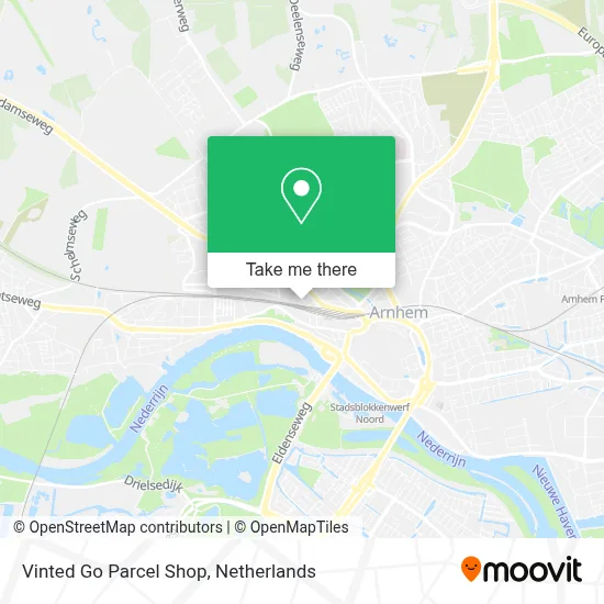Vinted Go Parcel Shop map