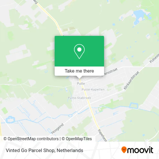 Vinted Go Parcel Shop map
